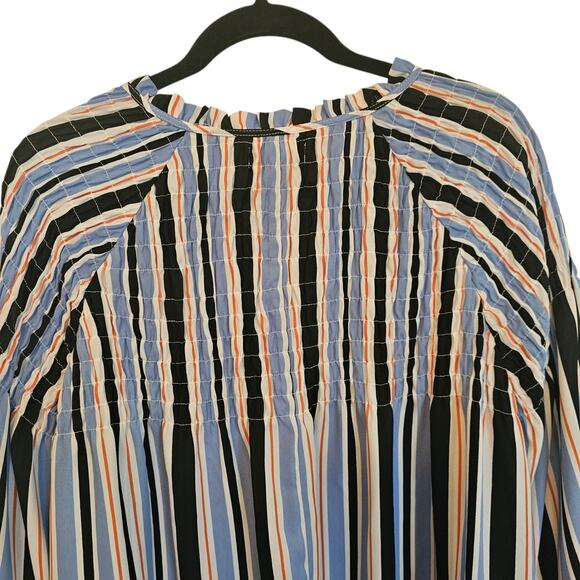 A.N.A Blouse – Size XXL – Multicolor Striped Lightweight - Boho Relaxed Fit - Picture 4 of 6